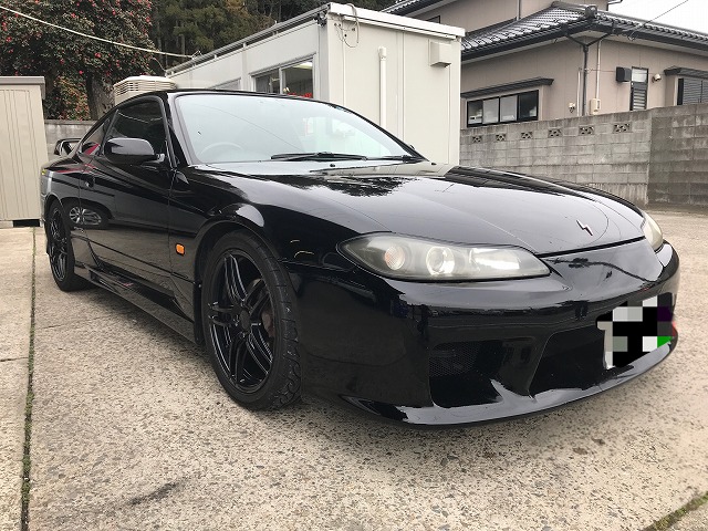 S15シルビア エアロ取付 S Garageyoshida 仙台 石巻 テールランプ ヘッドライト 自動車整備 ドリフト ドレスアップ 足回り